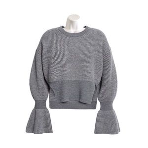 Alexander Wang Grey Side Split High Low Sweater